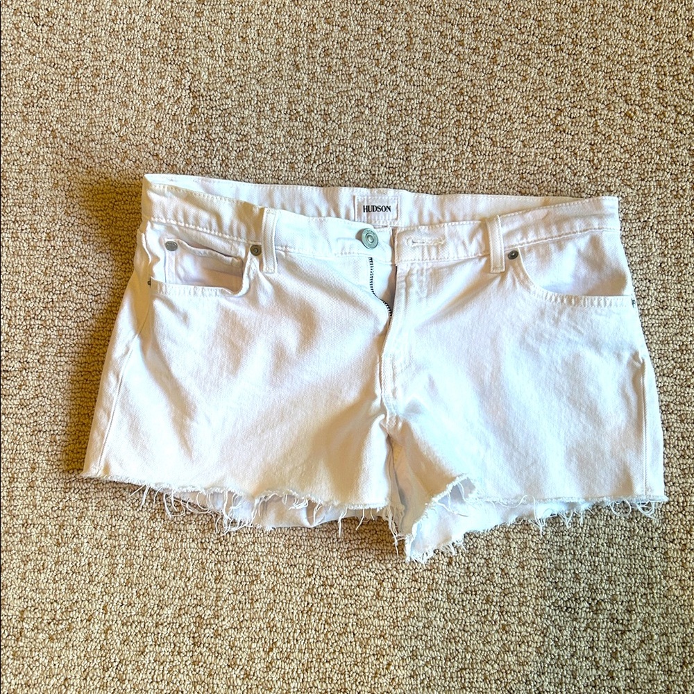 Hudson Jeans Women's White Denim Shorts